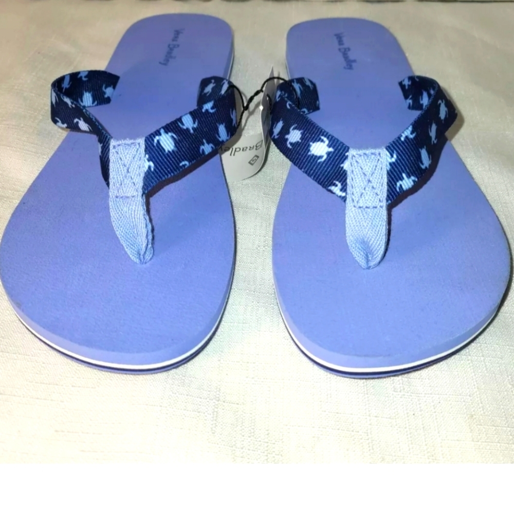 NWT Women's Vera Bradley Tiny Turtle Dream Webbing Strap Flip-flops - Picture 6 of 8